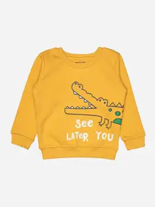 Bodycare Kids Boys Typography Printed Fleece Pullover Sweatshirt