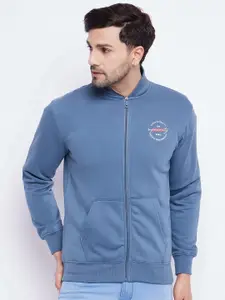 Duke Mock Collar Cotton Front-Open Sweatshirt