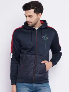 Duke Hooded Cotton Front-Open Sweatshirt