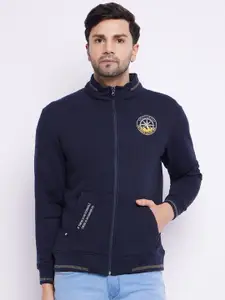 Duke Mock Collar Cotton Front-Open Sweatshirt