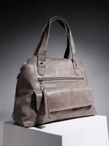 HAUTE SAUCE by  Campus Sutra HAUTE SAUCE by Campus Sutra Grey Leather Fashion