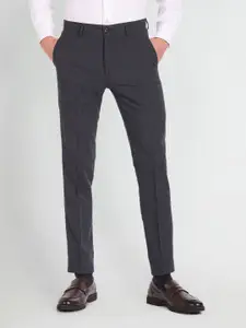 Arrow New York Men Checked Slim Fit Formal Trouser