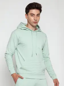 CAVA Men Sea Green Hooded Sweatshirt
