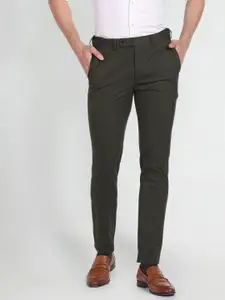 Arrow Men Super Slim Fit Mid-Rise Plain Formal Trousers