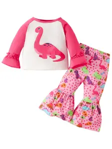 StyleCast Infant Girls Pink Printed Top with Trousers
