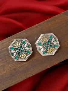 VIRAASI Silver-Plated Contemporary Stud Earrings