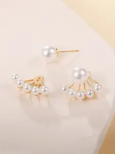 FIMBUL Gold-Plated Pearl-Beaded Earrings