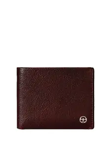 Eske Men Brown Leather Two Fold Wallet