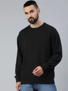 Huetrap Men Solid Relaxed Fit Sweatshirt