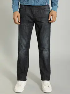 Indian Terrain Men Brooklyn Slim Fit Mid-Rise Dark Shade Clean Look Stretchable Jeans
