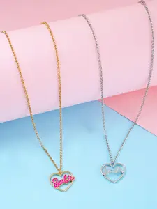 ToniQ Gold-Plated Heart-Charm Necklace