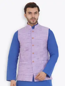 Latest Chikan Garments Self Design Mandarin Collar Nehru Jacket