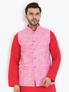 Latest Chikan Garments Self Design Mandarin Collar Nehru Jacket