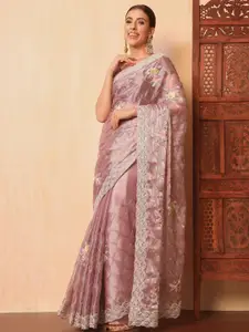 Chhabra 555 Floral Embroidered Embellished Sequinned Saree