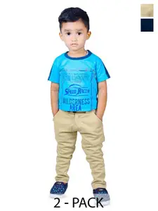 BAESD Boys Pack Of 2 Slim Fit Easy Wash Trousers