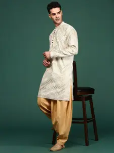Sangria Embroidered Cotton Straight Kurtas