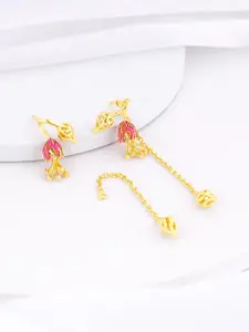 GIVA 925 Sterling Silver Bhumi Rose Gold Plated Chandelier Drop Earrings