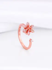 GIVA Sterling Silver Rose Gold Plated Finger Ring