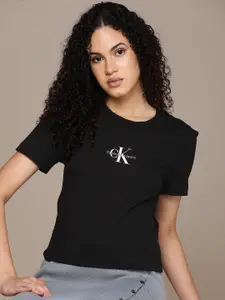Calvin Klein Jeans Pure Cotton Brand Logo Printed Slim Fit T-shirt
