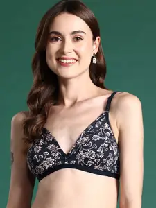 DressBerry Floral Printed Full Coverage Anti Odour Bra