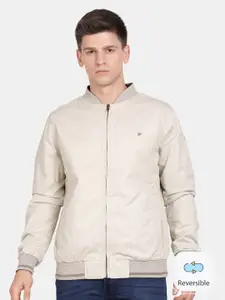 t-base Stand Collar Reversible Bomber Jacket