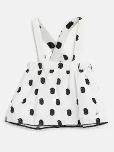 Chicco Infant Girls Self Design Flared Pinafore Skirts