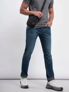 Lee Men Slim Fit Mid Rise Heavy Fade Cotton Jeans