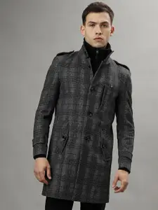 Iconic Checked Single-Breasted Overcoat