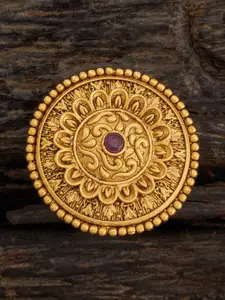 Kushal's Fashion Jewellery Gold-Plated Stones-Studded Finger Ring