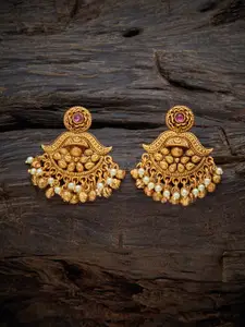 Kushal's Fashion Jewellery Gold-Plated Classic Drop Earrings