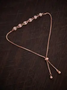 Kushal's Fashion Jewellery Rose Gold-Plated Cubic Zirconia Armlet Bracelet