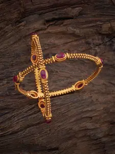 Kushal's Fashion Jewellery Set Of 2 Gold-Plated Bangles