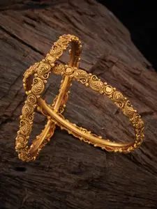 Kushal's Fashion Jewellery Gold-Plated Bangles