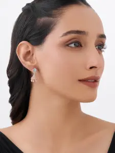 Kushal's Fashion Jewellery Gold-Plated Zircon Embellished Bridal Adjustable Finger Ring