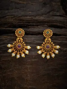 Kushal's Fashion Jewellery Gold-Plated Classic Drop Earrings