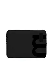 MOKOBARA Unisex Black Leather Laptop Sleeve