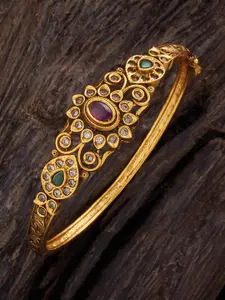 Kushal's Fashion Jewellery Gold-Plated Kada Bracelet