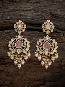Kushal's Fashion Jewellery Kundan Studded Classic Drop Earrings