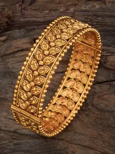 Kushal's Fashion Jewellery Gold-Plated Antique Bangle