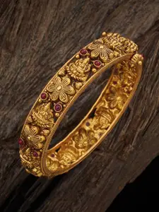 Kushal's Fashion Jewellery Gold-Plated Stone-Studded Bangle