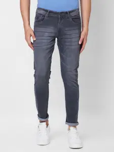 GIORDANO Men Mid-Rise Slim Fit Heavy Fade Stretchable Jeans