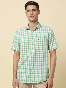 Allen Solly Slim Fit Checked Spread Collar Cotton Casual Shirt