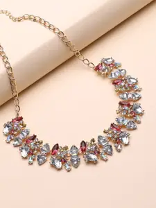 DressBerry Gold-Plated Stone Studded Necklace