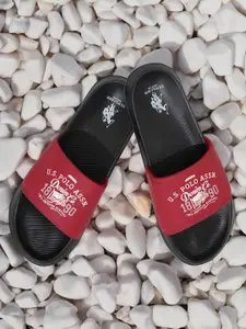 U.S. Polo Assn. Men Brand Logo Print Toplin 4.0 Sliders