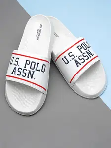 U.S. Polo Assn. Men Brand Logo Print Torres 4.0 Sliders