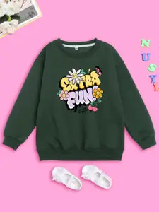 BAESD Girls Extra Fun Printed Fleece Pullover Oversized Sweatshirt