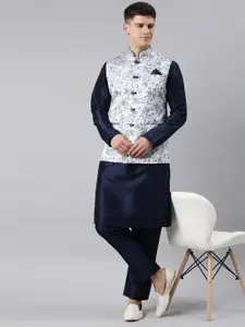 TheEthnic.Co Floral Printed Nehru Jacket