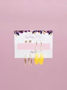 SALTY Set Of 4 Contemporary Hoop Earrings