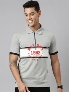 DIXCY SCOTT Printed Polo Collar Short Sleeves Regular Fit  Tshirts