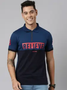 DIXCY SCOTT Printed Polo Collar Short Sleeves Regular Fit Tshirt